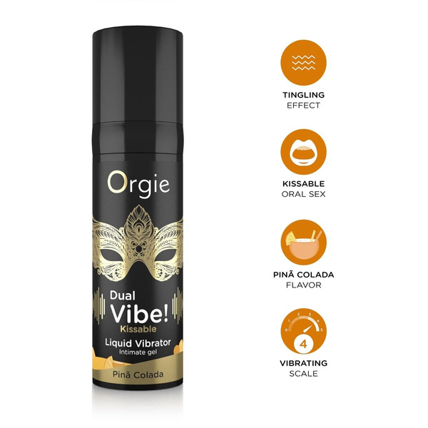 Orgie Dual Vibe! Pina Colada Kissable Liquid Vibrator 15 ml