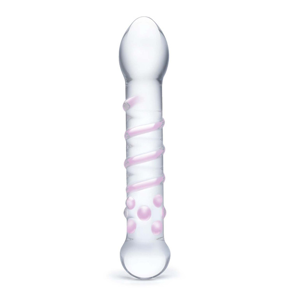 Szklane Dildo Ze Spiralnym I Punktowym Wybrzuszeniem Spiral Staircase Full S Dildo Glas