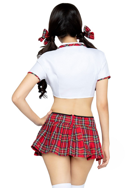 Miss Prep School Student Costume Top And Skirt S/M Leg Avenue