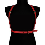 Leather harness Melisa red