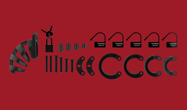 Chastity Model 02 Black Pas Cnoty Czarny Man Cage