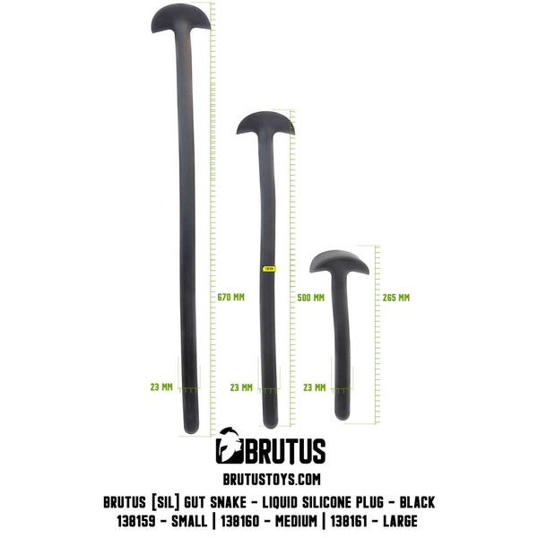 Gut Snake Liquid Silicone Plug Black M Brutus