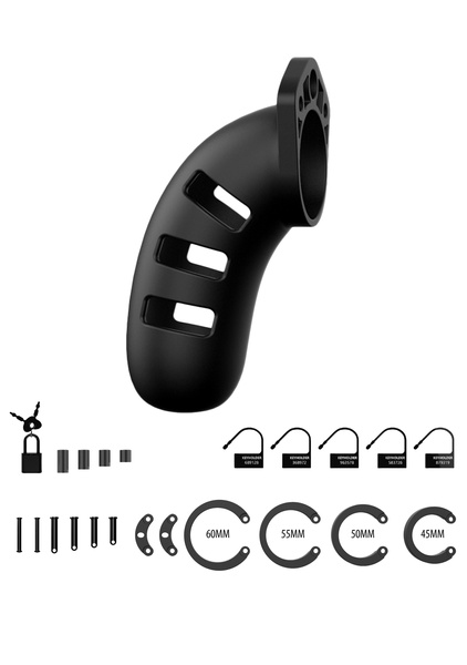 Miękki Silikonowy Pas Cnoty Chastity Model 21 Silicone Cock Cage Black ManCage