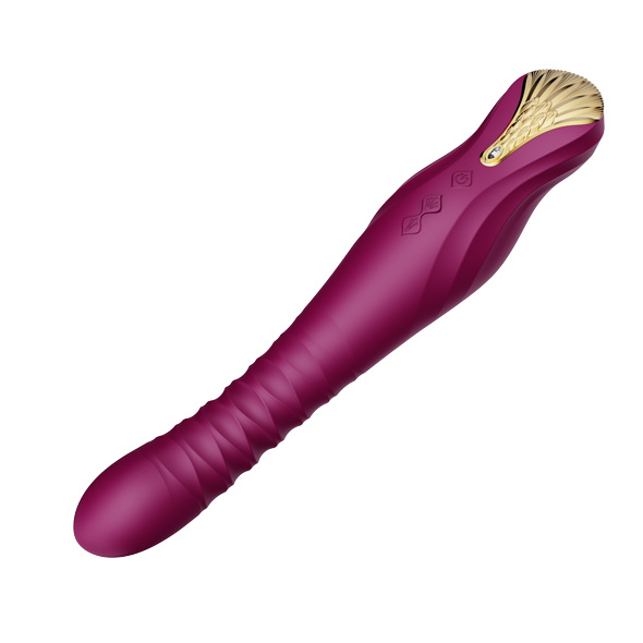 King Vibrating Thruster Velvet Purple Zalo