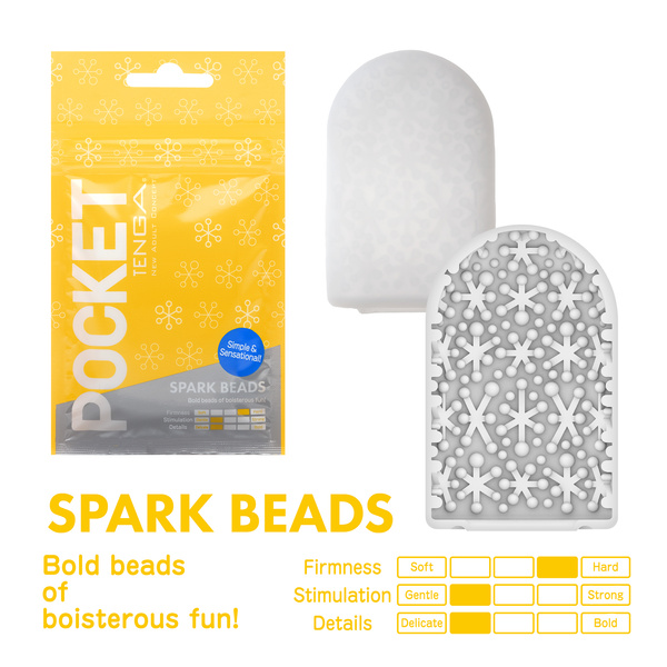 Masturbator Pocket Stroker Spark Beads Tenga