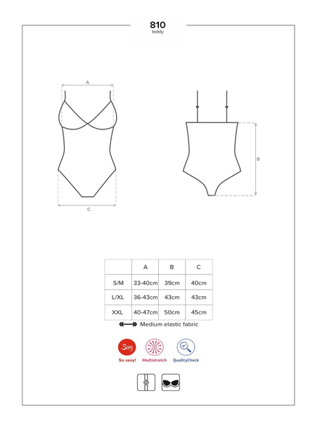 810-Ted-1 Body Czarne L/Xl Obsessive