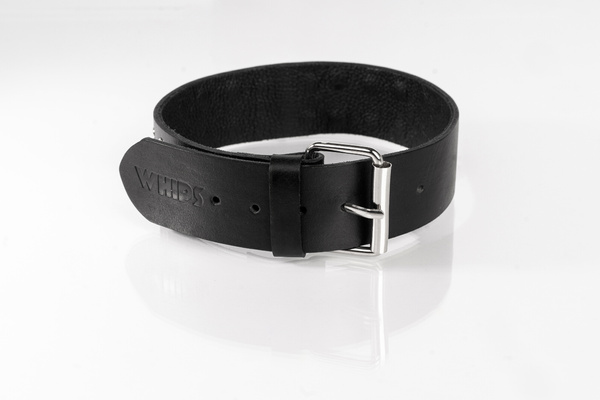 Black Double-Studded Collar Size L Primal Bond Whips