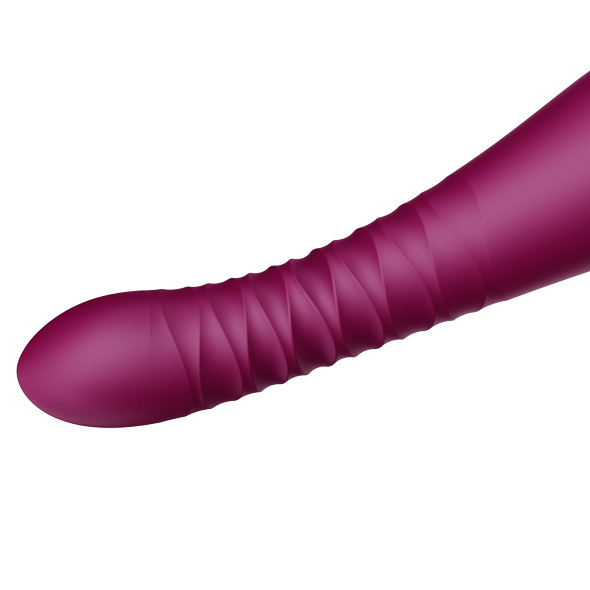 King Vibrating Thruster Velvet Purple Zalo