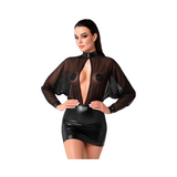 Dress F348 Opium Mini Dress S Noir Handmade