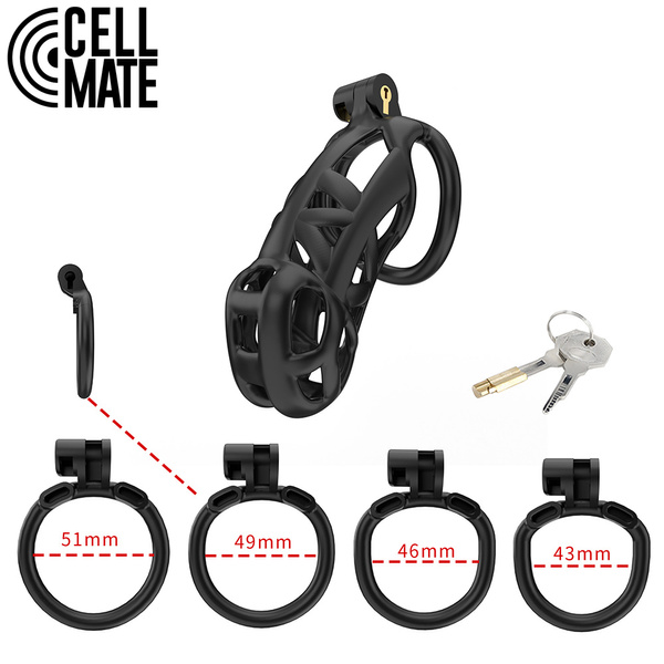 Pas cnoty Guardian Chastity Cage Black Size 4 CELLMATE