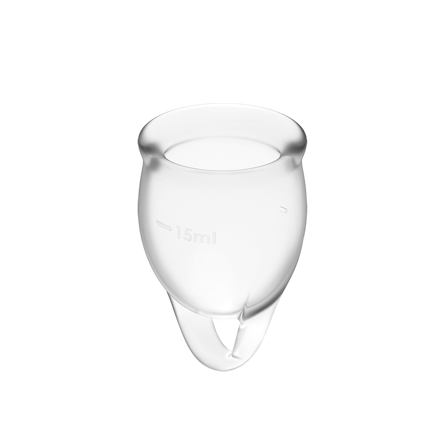 DOVELAND - Sada menštruačných kalíškov Feel Confident priehľadná