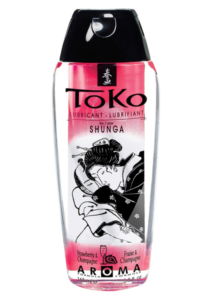Jadalny Lubrykant O Smaku Szampana Z Truskawkami Toko Aroma Personal Lubricant Sparkling Strawberry Wine 165Ml Shunga