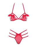 Czerwony Komplet Bielizny Giftella S/M Obsessive