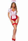 Kostium Pielęgniarki Nurse Feelgood Bodysuit Red M Leg Avenue