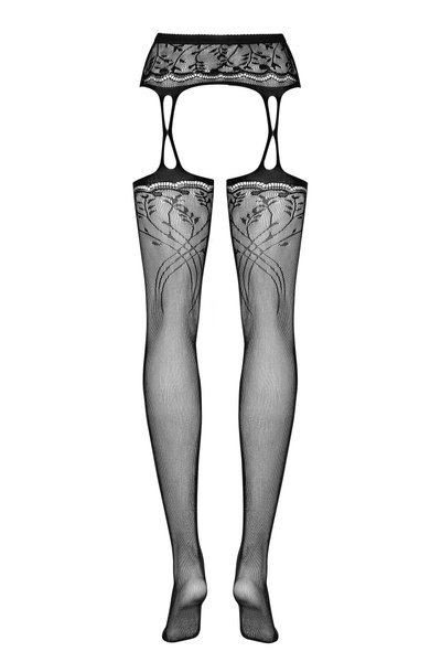 S206 Garter Stockings Czarne S/M/L Obsessive
