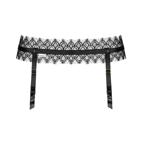 Wąski Koronkowy Pas Do Pończoch Gb308 Garter Belt Black S/M Misso