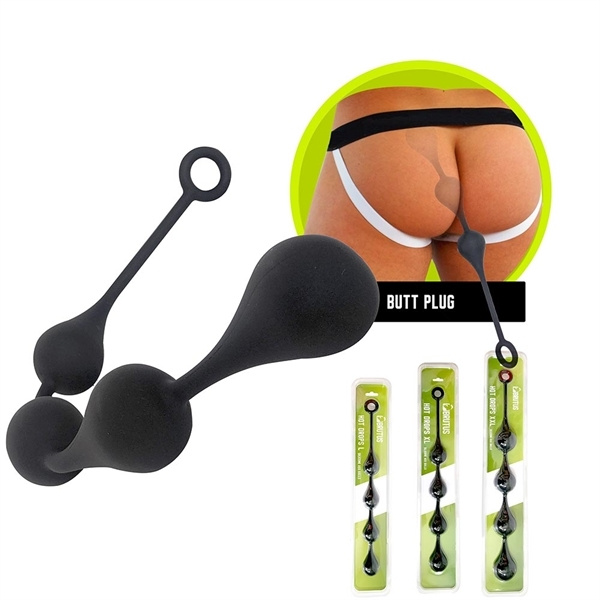 Hot Drops Silicone Ass Balls O40mm Black L Brutus