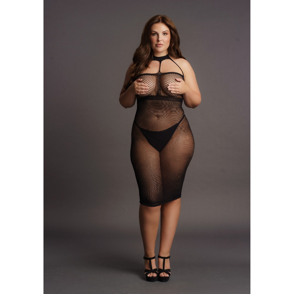 Midi High Neck Dress Black Osx Le Désir Dresses