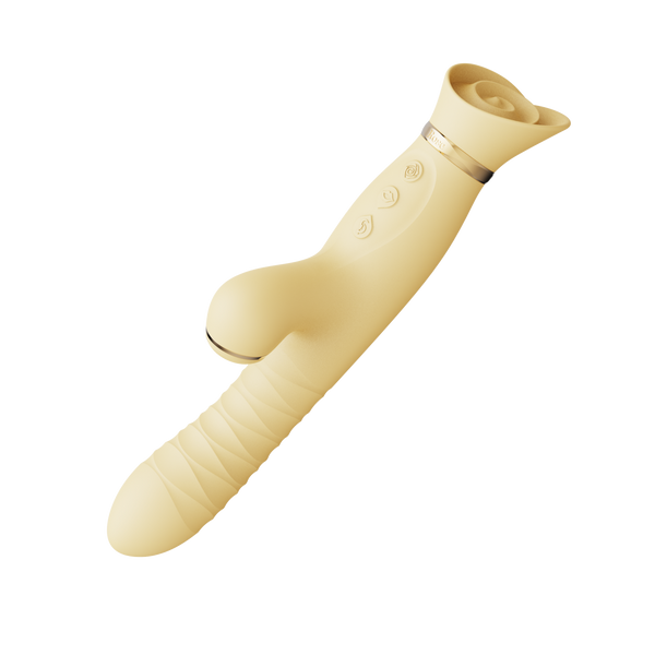 Wibrator Wielofunkcyjny Rose Thruster Lemon Yellow Zalo