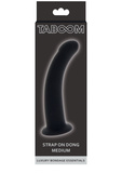 Silikonowe Dildo Strap-On Dong Black Medium Taboom