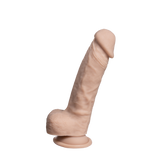 Silexd dildo with suction cup 17.8 cm Real Skin Model 1 7" Flesh