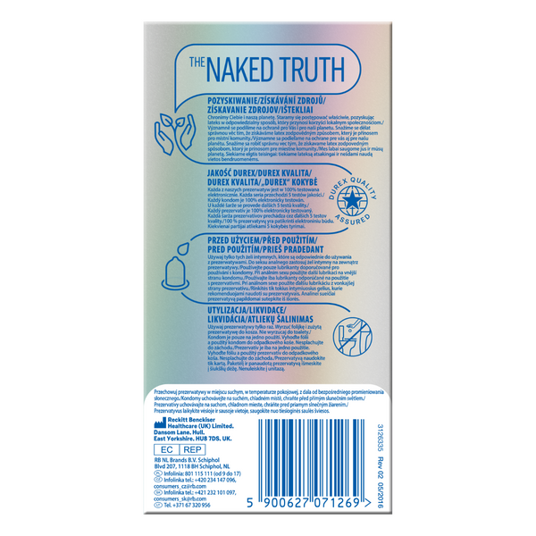 Prezerwatywy Lateksowe Supercienkie Dodatkowo Nawilżane Invisible Extra Lubricated 10 Szt. Durex