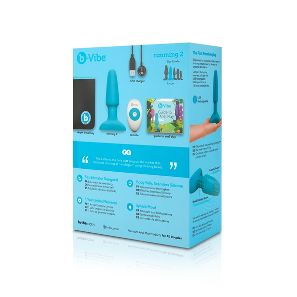 Korek analny Rimming Plug 2 Teal b-Vibe