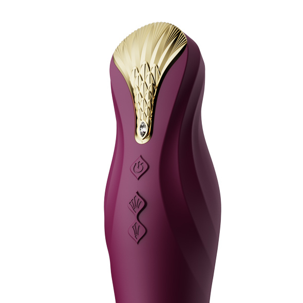 King Vibrating Thruster Velvet Purple Zalo