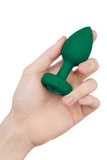 Korek analny Vibrating Jewel Plug M/L Emerald Green b-Vibe