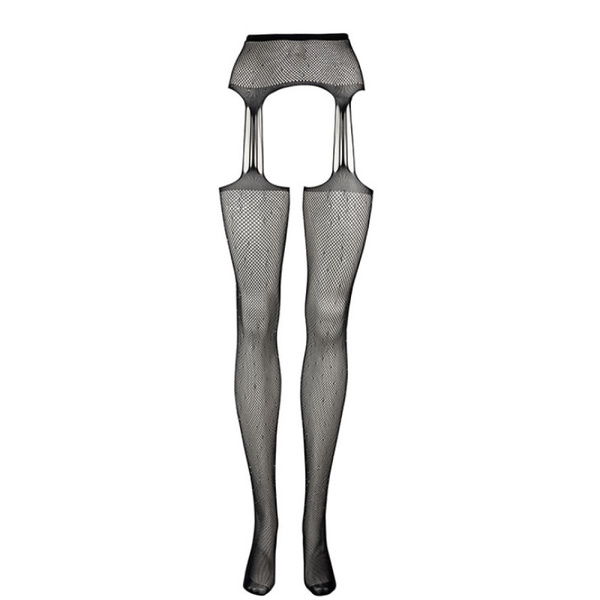Suspender Rhinestone Pantyhose Black Os Le Désir