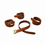 LOCKINK 8-Bondage-Straps Restraint Set Brown