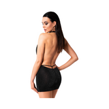 Dress F351 Luminara Mini Dress L Noir Handmade