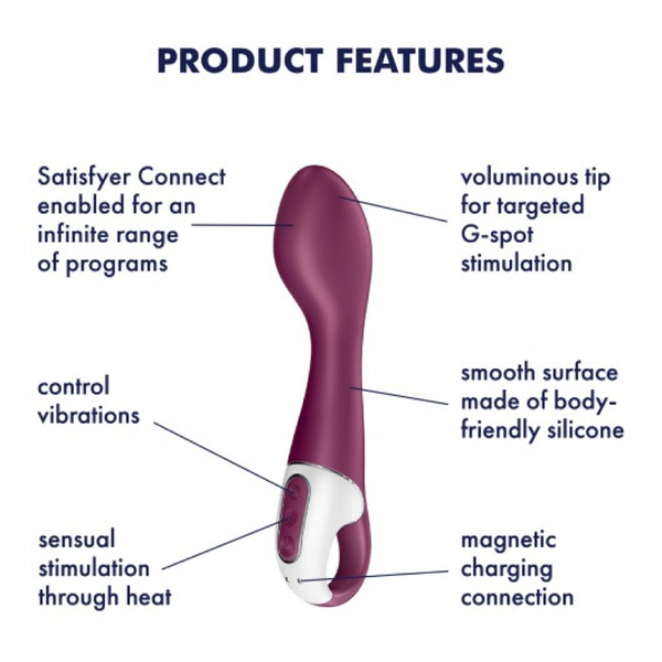 Podgrzewany wibrator do punktu G Hot Spot Connect App Satisfyer