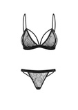 Komplet bielizny Petitenoir Set bralette thong L Noir Handmade