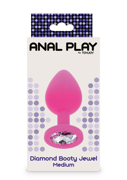 Korek Analny Toyjoy Anal Play Diamond Booty Jewel Medium Pink TOYJOY