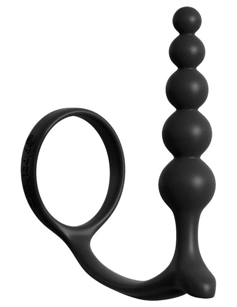 Pierścień erekcyjny z koralikami Ass-Gasm Cockring Anal Beads AFC