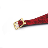 Kinbaku Ukiyoe Red Rosy Leather Strap On Harness Liebe Seele