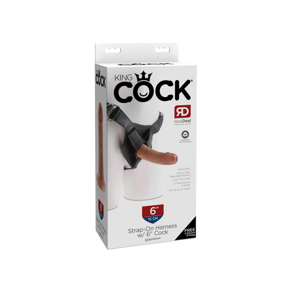 Uprząż Z Dildo 15Cm King Cock Strap On Harness With 6" Cock Tan Pipedream