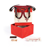 Liebe Seele Kinbaku Ukiyoe Red Rosy Leather Strap on Harness