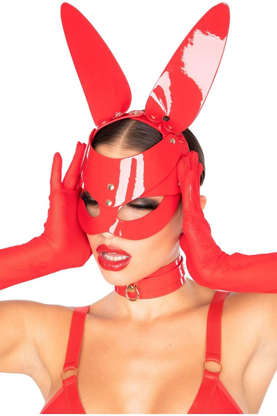  Kinky Diva Bunny Mask Red