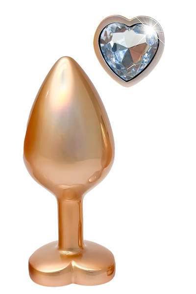 DREAMTOYS GLEAMING LOVE PEARL GOLD PLUG MEDIUM