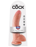 9' Cock With Balls Flesh Dildo Z Jądrami Cieliste 23Cm King Cock