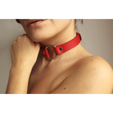 Czerwona Skórzana Obróżka Estera Karess