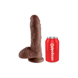 Dildo 20Cm King Cock With Balls Brown Pipedream