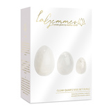 Set of Yoni Eggs from Clear Quartz Yoni Egg Set Clear Quartz (L-M-S) La Gemmes