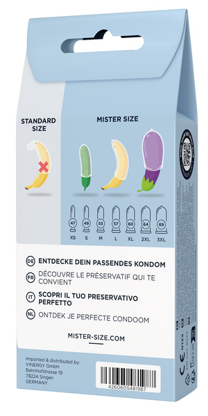 Test-Set 53-57-60 3 Condoms Mister.Size