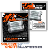 Naciagacz jąder [SIL/TPR] SQUEEZE SHORT Ballstretcher Clear Oxballs