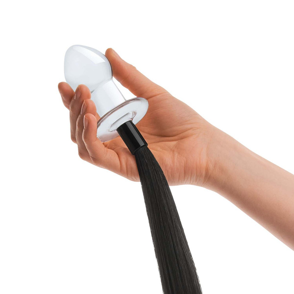 Szklana Zatyczka Z Końskim Ogonem Horse Tail S Butt Plug Glas