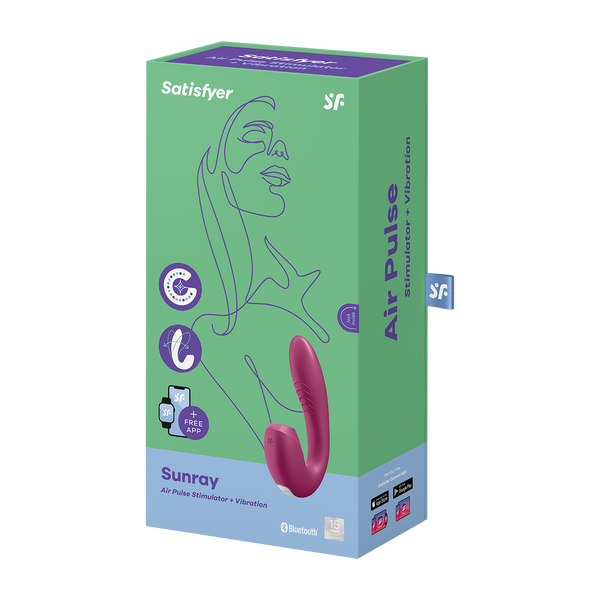 Wibrator Ze Stymulatorem Sunray Connect App Berry Satisfyer
