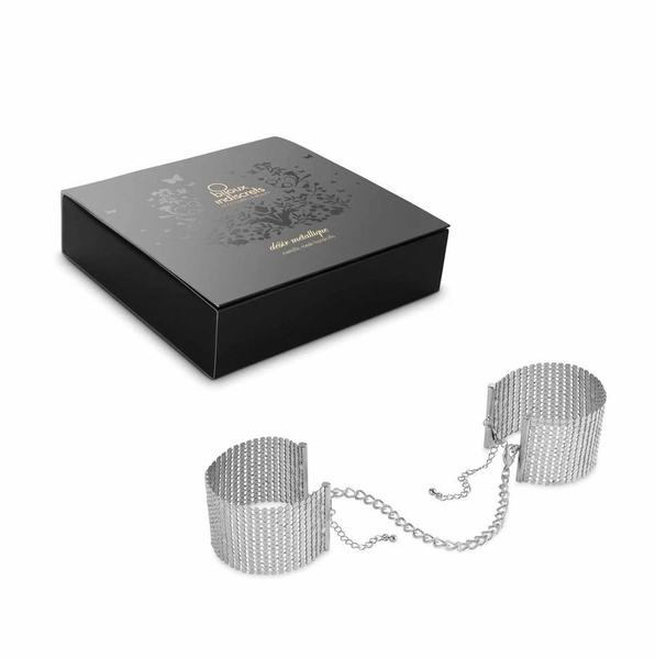 Kajdanki Desir Metallique Mesh Silver Handcuffs Bijoux Indiscrets